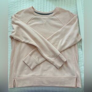 Champion Pink Crewneck Sweatshirt with Ribbed Cuffs
